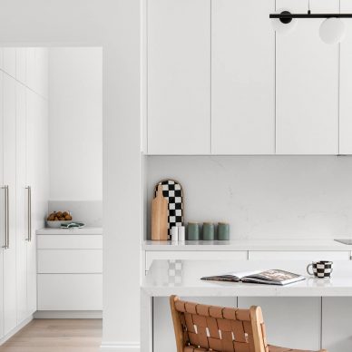 White Kitchen Renovation Caulfield North Hidden Butlers Pantry and Laundry